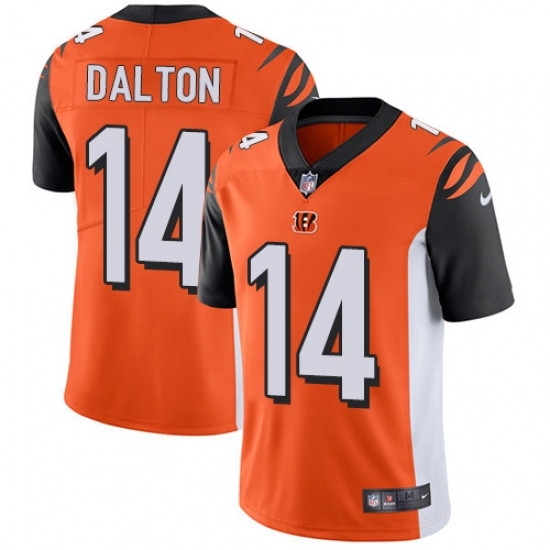 Mens Nike Cincinnati Bengals 14 Andy Dalton Vapor Untouchable Limited Orange Alternate NFL Jersey Mens Nike Cincinnati Bengals 14 Andy Dalton Vapor Untouchable Limited Orange Alternate NFL Jersey