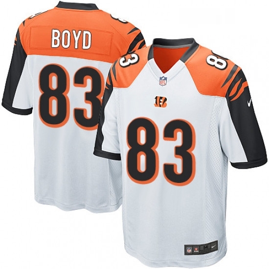Mens Nike Cincinnati Bengals 83 Tyler Boyd Game White NFL Jersey Mens Nike Cincinnati Bengals 83 Tyler Boyd Game White NFL Jersey