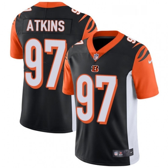 Mens Nike Cincinnati Bengals 97 Geno Atkins Vapor Untouchable Limited Black Team Color NFL Jersey Mens Nike Cincinnati Bengals 97 Geno Atkins Vapor Untouchable Limited Black Team Color NFL Jersey