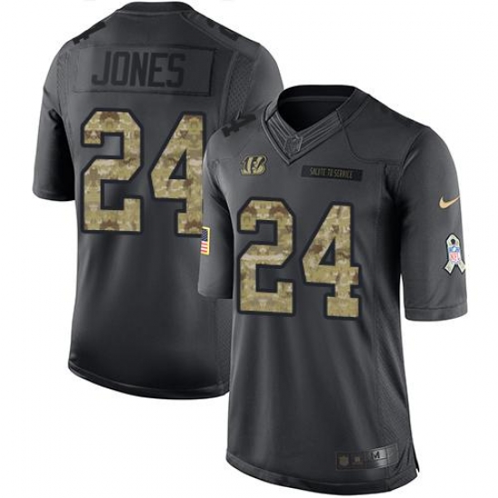 Nike Bengals #24 Adam Jones Black Mens Stitched NFL Limited 2016 Salute to Service Jersey Nike Bengals #24 Adam Jones Black Mens Stitched NFL Limited 2016 Salute to Service Jersey