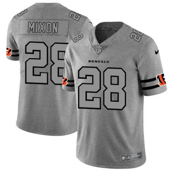 Nike Bengals 28 Joe Mixon 2019 Gray Gridiron Gray Vapor Untouchable Limited Jersey Nike Bengals 28 Joe Mixon 2019 Gray Gridiron Gray Vapor Untouchable Limited Jersey