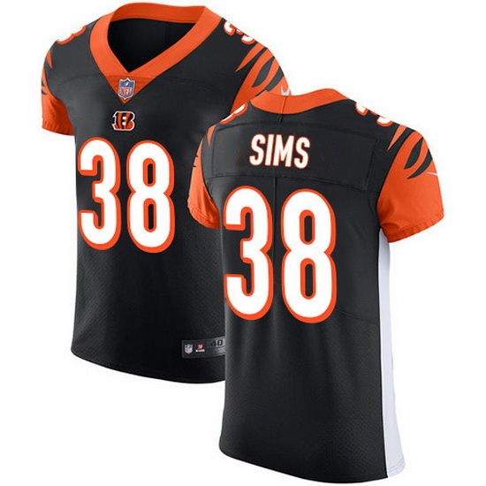 Nike Bengals 38 LeShaun Sims Black Team Color Men Stitched NFL Vapor Untouchable Elite Jersey Nike Bengals 38 LeShaun Sims Black Team Color Men Stitched NFL Vapor Untouchable Elite Jersey