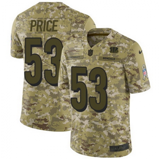 Nike Bengals #53 Billy Price Camo Mens Stitched NFL Limited 2018 Salute To Service Jersey Nike Bengals #53 Billy Price Camo Mens Stitched NFL Limited 2018 Salute To Service Jersey