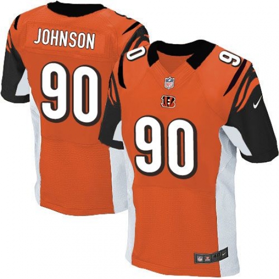 Nike Bengals #90 Michael Johnson Orange Alternate Mens Stitched NFL Elite Jersey Nike Bengals #90 Michael Johnson Orange Alternate Mens Stitched NFL Elite Jersey
