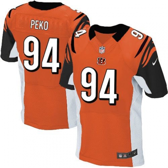 Nike Bengals #94 Domata Peko Orange Alternate Mens Stitched NFL Elite Jersey Nike Bengals #94 Domata Peko Orange Alternate Mens Stitched NFL Elite Jersey