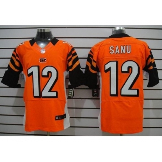 Nike Cincinnati Bengals 12 Mohamed Sanu Orange Elite NFL Jersey Nike Cincinnati Bengals 12 Mohamed Sanu Orange Elite NFL Jersey