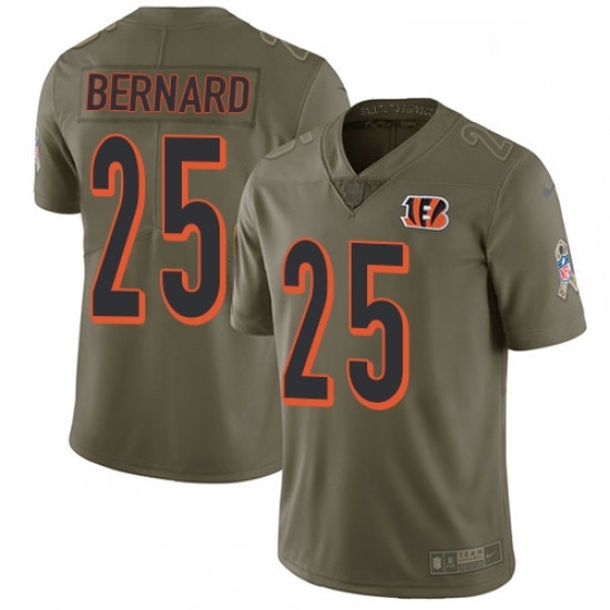 Youth Nike Cincinnati Bengals 25 Giovani Bernard Limited Olive 2017 Salute to Service NFL Jersey Youth Nike Cincinnati Bengals 25 Giovani Bernard Limited Olive 2017 Salute to Service NFL Jersey