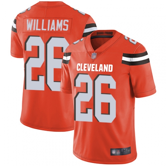 Browns 26 Greedy Williams Orange Alternate Men Stitched Football Vapor Untouchable Limited Jersey Browns 26 Greedy Williams Orange Alternate Men Stitched Football Vapor Untouchable Limited Jersey