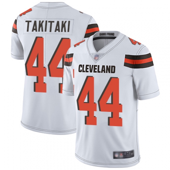 Browns 44 Sione Takitaki White Men Stitched Football Vapor Untouchable Limited Jersey Browns 44 Sione Takitaki White Men Stitched Football Vapor Untouchable Limited Jersey