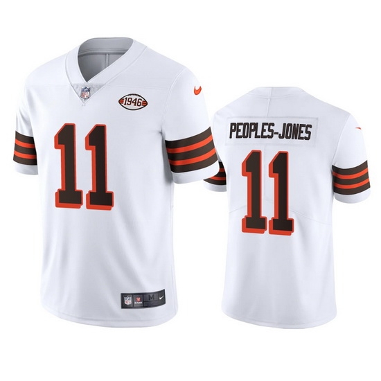 Cleveland Browns 11 Donovan Peoples Jones Nike 1946 Collection Alternate Vapor Limited NFL Jersey White Cleveland Browns 11 Donovan Peoples Jones Nike 1946 Collection Alternate Vapor Limited NFL Jersey White