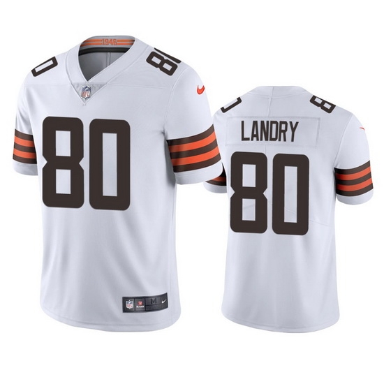 Cleveland Browns 80 Jarvis Landry Men Nike White 2020 Vapor Limited Jersey Cleveland Browns 80 Jarvis Landry Men Nike White 2020 Vapor Limited Jersey