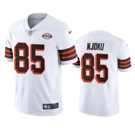 Cleveland Browns 85 David Njoku Nike 1946 Collection Alternate Vapor Limited NFL Jersey White Cleveland Browns 85 David Njoku Nike 1946 Collection Alternate Vapor Limited NFL Jersey White