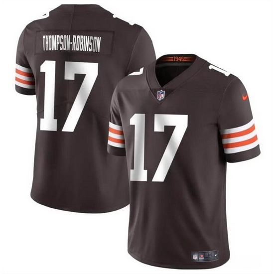 Men Cleveland Browns 17 Dorian Thompson Robinson Brown Vapor Untouchable Limited Stitched Jersey Men Cleveland Browns 17 Dorian Thompson Robinson Brown Vapor Untouchable Limited Stitched Jersey