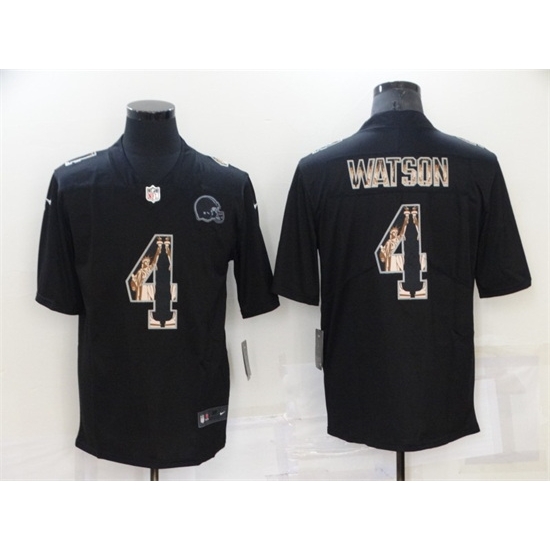 Men Cleveland Browns 4 Deshaun Watson Black Statue Of Liberty Limited Stitched Jersey Men Cleveland Browns 4 Deshaun Watson Black Statue Of Liberty Limited Stitched Jersey