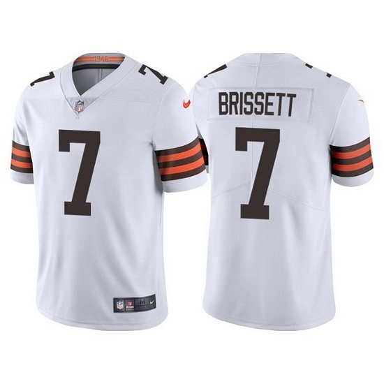 Men Cleveland Browns 7 Jacoby Brissett White Vapor Untouchable Limited Stitched jersey Men Cleveland Browns 7 Jacoby Brissett White Vapor Untouchable Limited Stitched jersey