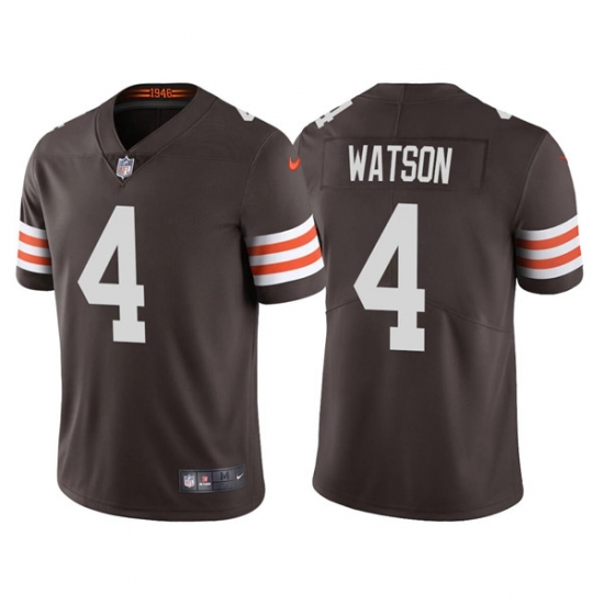 Men's Cleveland Browns #4 Deshaun Watson Brown Vapor Untouchable Limited Stitched Jersey Men's Cleveland Browns #4 Deshaun Watson Brown Vapor Untouchable Limited Stitched Jersey
