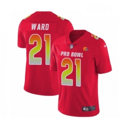 Mens Nike Cleveland Browns 21 Denzel Ward Limited Red AFC 2019 Pro Bowl NFL Jersey Mens Nike Cleveland Browns 21 Denzel Ward Limited Red AFC 2019 Pro Bowl NFL Jersey