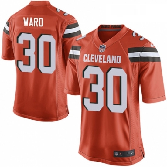 Mens Nike Cleveland Browns 30 Denzel Ward Game Orange Alternate NFL Jersey Mens Nike Cleveland Browns 30 Denzel Ward Game Orange Alternate NFL Jersey