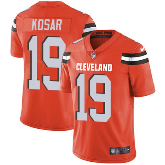 Nike Browns #19 Bernie Kosar Orange Alternate Mens Stitched NFL Vapor Untouchable Limited Jersey Nike Browns #19 Bernie Kosar Orange Alternate Mens Stitched NFL Vapor Untouchable Limited Jersey