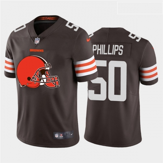 Nike Browns 50 Jacob Phillips Brown Team Big Logo Vapor Untouchable Limited Jersey Nike Browns 50 Jacob Phillips Brown Team Big Logo Vapor Untouchable Limited Jersey