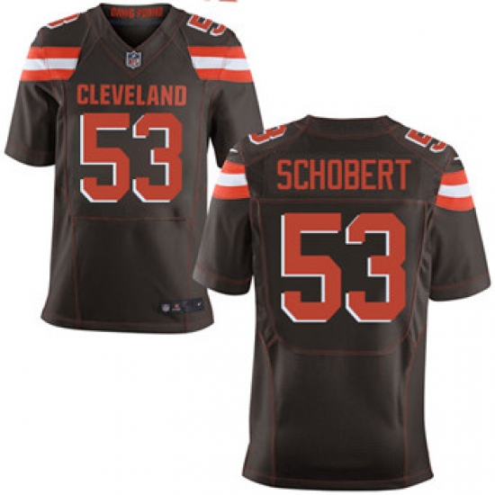 Nike Browns #53 Joe Schobert Brown Team Color Mens Stitched NFL New Elite Jersey Nike Browns #53 Joe Schobert Brown Team Color Mens Stitched NFL New Elite Jersey