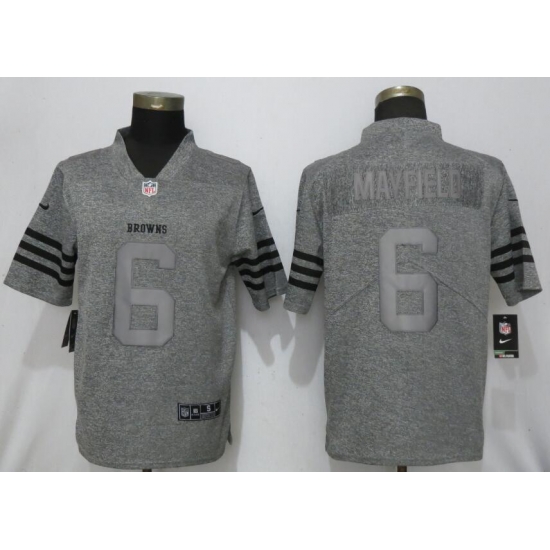 Nike Browns 6 Baker Mayfield Gray Gridiron Gray Vapor Untouchable Limited Jersey Nike Browns 6 Baker Mayfield Gray Gridiron Gray Vapor Untouchable Limited Jersey