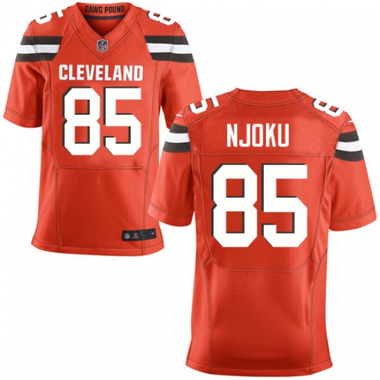 Nike Browns #85 David Njoku Orange Alternate Mens Stitched NFL New Elite Jersey Nike Browns #85 David Njoku Orange Alternate Mens Stitched NFL New Elite Jersey