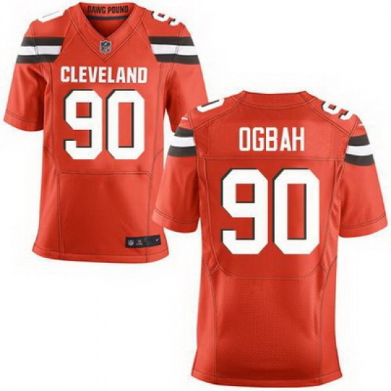 Nike Browns #90 Emmanuel Ogbah Orange Alternate Mens Stitched NFL New Elite Jersey Nike Browns #90 Emmanuel Ogbah Orange Alternate Mens Stitched NFL New Elite Jersey
