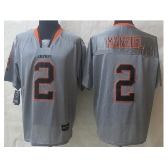 Nike Cleveland Browns 2 Johnny Manziel Grey Elite Lights Out NFL Jersey Nike Cleveland Browns 2 Johnny Manziel Grey Elite Lights Out NFL Jersey