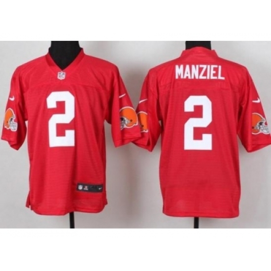 Nike Cleveland Browns 2 Johnny Manziel Red Elite QB NFL Jersey Nike Cleveland Browns 2 Johnny Manziel Red Elite QB NFL Jersey