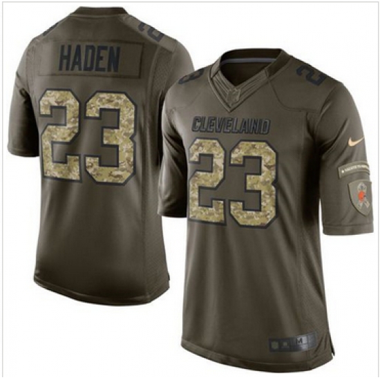 Nike Cleveland Browns #23 Joe Haden Green Men 27s Stitched NFL Limited Salute to Service Jersey Nike Cleveland Browns #23 Joe Haden Green Men 27s Stitched NFL Limited Salute to Service Jersey