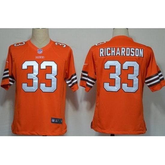 Nike Cleveland Browns 33 Trent Richardson Orange Game NFL Jersey Nike Cleveland Browns 33 Trent Richardson Orange Game NFL Jersey