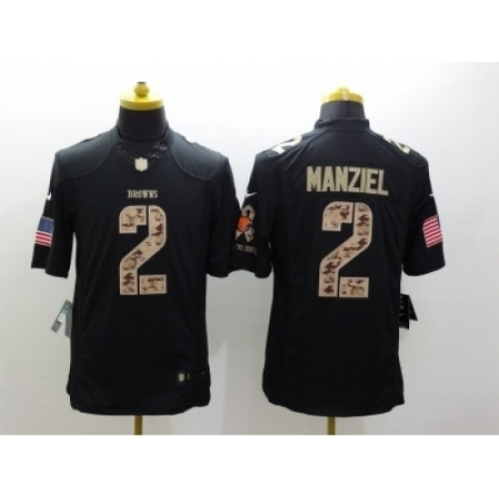 Nike cleveland browns 2 Johnny Manziel Black Limited Salute to Service NFL Jersey Nike cleveland browns 2 Johnny Manziel Black Limited Salute to Service NFL Jersey