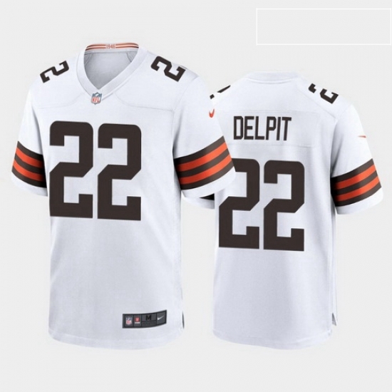 men grant delpit cleveland browns white game jersey men grant delpit cleveland browns white game jersey