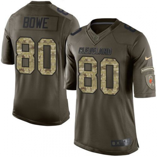 Nike Browns #80 Dwayne Bowe Green Youth Stitched NFL Limited Salute to Service Jersey Nike Browns #80 Dwayne Bowe Green Youth Stitched NFL Limited Salute to Service Jersey