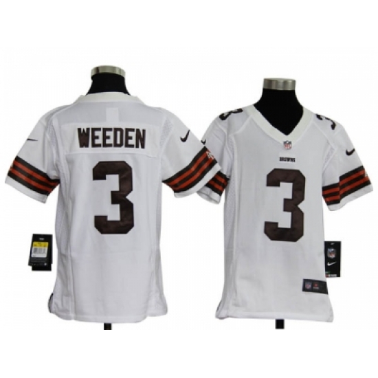 Nike Youth NFL Cleveland Browns #3 Brandon Weeden white Jerseys Nike Youth NFL Cleveland Browns #3 Brandon Weeden white Jerseys