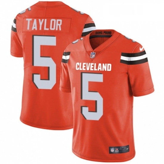 Youth Nike Cleveland Browns 5 Tyrod Taylor Orange Alternate Vapor Untouchable Elite Player NFL Jersey Youth Nike Cleveland Browns 5 Tyrod Taylor Orange Alternate Vapor Untouchable Elite Player NFL Jersey