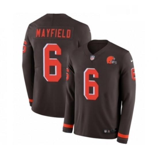 Youth Nike Cleveland Browns 6 Baker Mayfield Limited Brown Therma Long Sleeve NFL Jersey Youth Nike Cleveland Browns 6 Baker Mayfield Limited Brown Therma Long Sleeve NFL Jersey