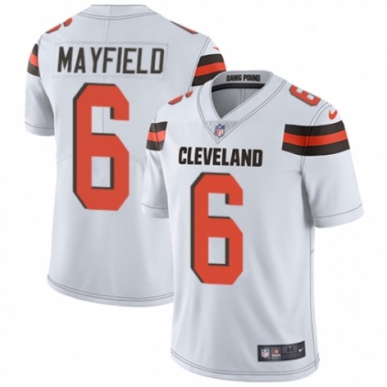 Youth Nike Cleveland Browns 6 Baker Mayfield White Vapor Untouchable Limited Player NFL Jersey Youth Nike Cleveland Browns 6 Baker Mayfield White Vapor Untouchable Limited Player NFL Jersey