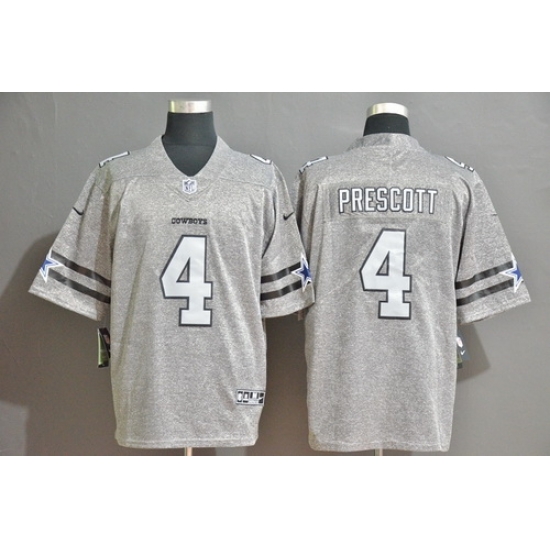 Cowboys 4 Dak Prescott 2019 Gray Gridiron Gray Vapor Untouchable Limited Jersey Cowboys 4 Dak Prescott 2019 Gray Gridiron Gray Vapor Untouchable Limited Jersey