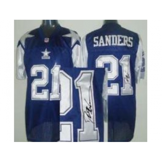 Dallas Cowboys 21 Deion Sanders Blue 75TH Patch Throwback M&N Signed NFL Jerseys Dallas Cowboys 21 Deion Sanders Blue 75TH Patch Throwback M&N Signed NFL Jerseys