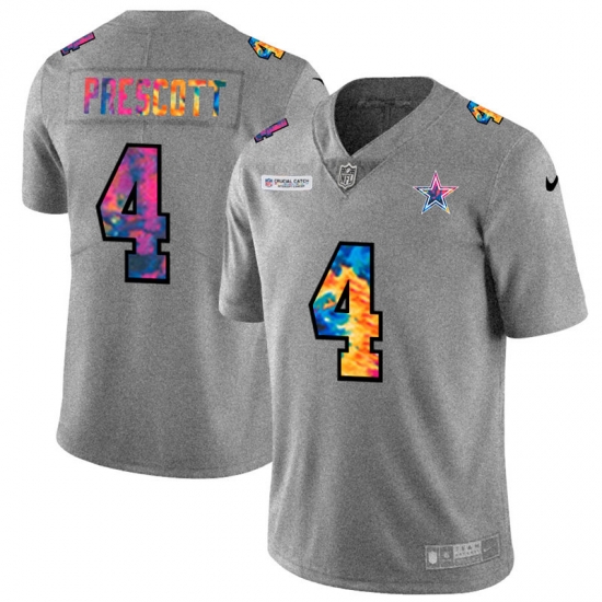 Dallas Cowboys 4 Dak Prescott Men Nike Multi Color 2020 NFL Crucial Catch NFL Jersey Greyheather Dallas Cowboys 4 Dak Prescott Men Nike Multi Color 2020 NFL Crucial Catch NFL Jersey Greyheather
