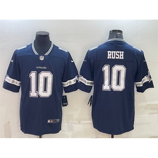 Men Dallas Cowboys 10 Cooper Rush Navy Stitched Football Jersey Men Dallas Cowboys 10 Cooper Rush Navy Stitched Football Jersey