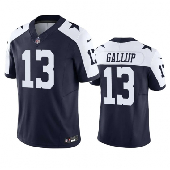 Men Dallas Cowboys 13 Michael Gallup Navy 2023 F U S E Vapor Limited Stitched Football Jersey Men Dallas Cowboys 13 Michael Gallup Navy 2023 F U S E Vapor Limited Stitched Football Jersey