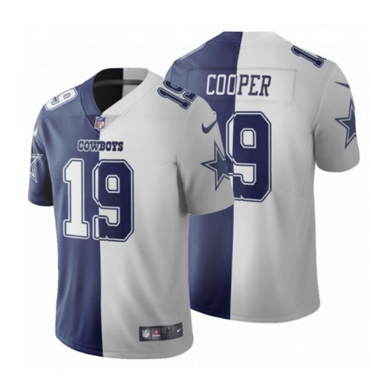 Men Dallas Cowboys 19 Amari Cooper Navy White Split Vapor Untouchable Limited Stitched Jersey Men Dallas Cowboys 19 Amari Cooper Navy White Split Vapor Untouchable Limited Stitched Jersey