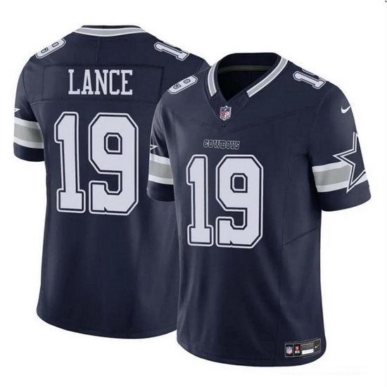 Men Dallas Cowboys 19 Trey Lance Navy 2023 F U S E Vapor Untouchable Limited Stitched Football Jersey Men Dallas Cowboys 19 Trey Lance Navy 2023 F U S E Vapor Untouchable Limited Stitched Football Jersey
