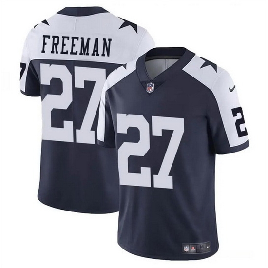 Men Dallas Cowboys 27 Royce Freeman Navy White Thnaksgiving Vapor Untouchable Limited Stitched Football Jersey Men Dallas Cowboys 27 Royce Freeman Navy White Thnaksgiving Vapor Untouchable Limited Stitched Football Jersey