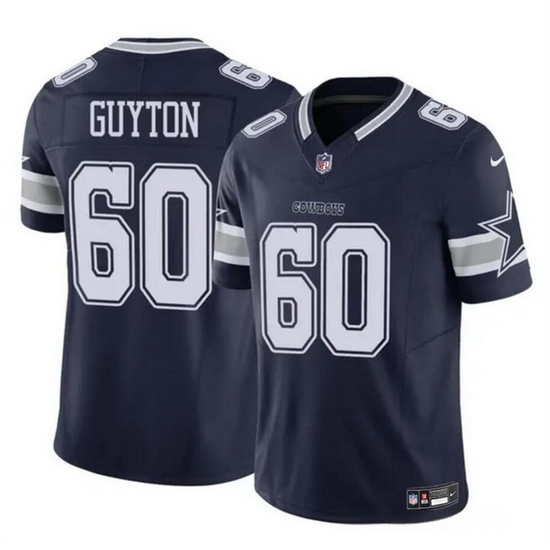 Men Dallas Cowboys 60 Tyler Guyton Navy 2024 Draft F U S E Vapor Untouchable Limited Stitched Football Jersey Men Dallas Cowboys 60 Tyler Guyton Navy 2024 Draft F U S E Vapor Untouchable Limited Stitched Football Jersey
