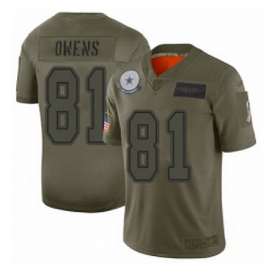 Men Dallas Cowboys 81 Terrell Owens Limited Camo 2019 Salute to Service Football Jersey Men Dallas Cowboys 81 Terrell Owens Limited Camo 2019 Salute to Service Football Jersey