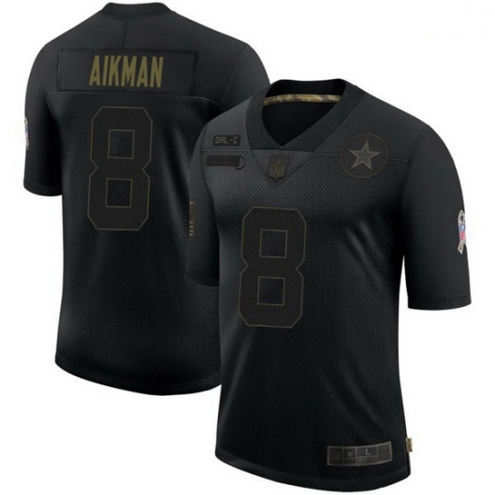 Men Dallas Cowboys Troy Aikman Black Limited 2020 Salute To Service Jersey Men Dallas Cowboys Troy Aikman Black Limited 2020 Salute To Service Jersey